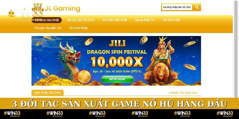3 đối tác sản xuất game nổ hũ hàng đầu