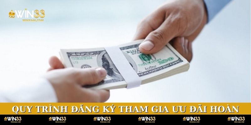 Quy trình đăng ký tham gia ưu đãi hoàn tiền tại WIN33