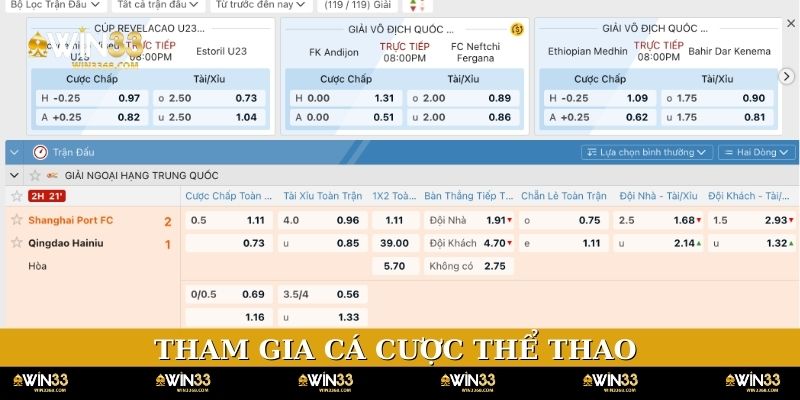 Tham gia cá cược thể thao chỉ với 4 bước tại WIN33